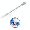 A2Z-SQSP4-7 Stainless Steel Double Ended Micro Lab Spatula Sampler, Square & Flat Spoon End, 7" Length, 4/Pack-3
