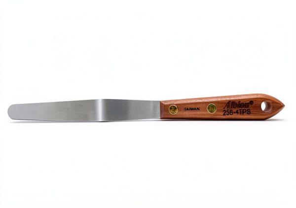 Albion 258-4TPS Classic Tapered Spatula Wood Handle-0