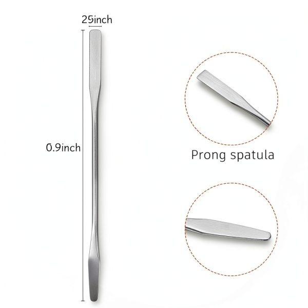 Makeup Spatula Shappy 10-Piece Dual-End Steel Set Square/Round Heads-1