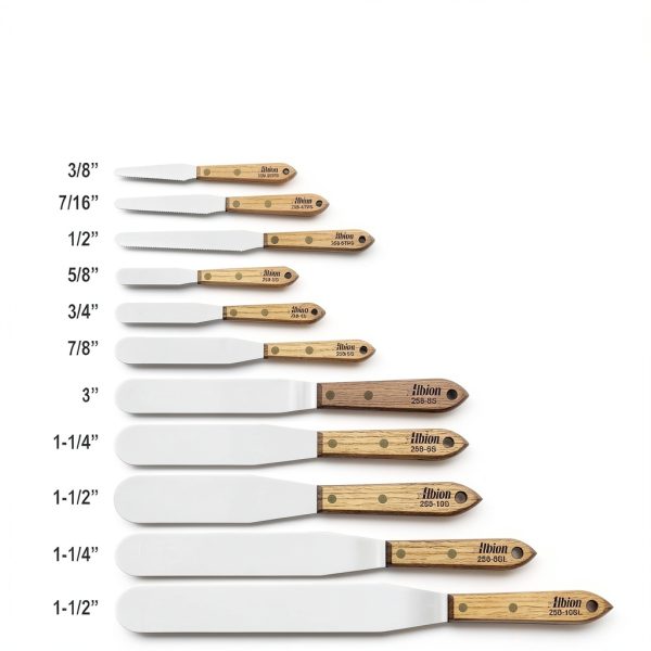Albion 258-4TPS Classic Tapered Spatula Wood Handle-2