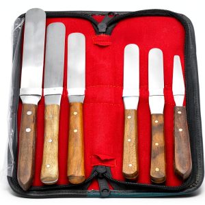 Wooden Handled Straight Spatula Set 6-Piece by AAProTools Lab Utensils-0