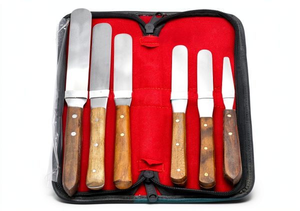 Wooden Handled Straight Spatula Set 6-Piece by AAProTools Lab Utensils-0