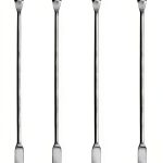 Lab Spatula Spoon 6PK EISCO Stainless Steel Polished Dual-End-0