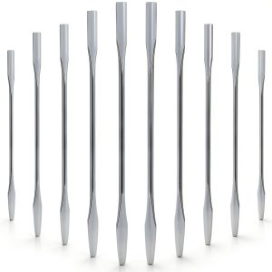 Makeup Spatula Shappy 10-Piece Dual-End Steel Set Square/Round Heads-0