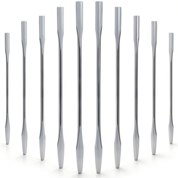 Makeup Spatula Shappy 10-Piece Dual-End Steel Set Square/Round Heads-0