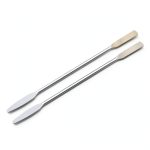 2 PCS Stainless Steel Lab Spatula, Lab Laboratory Mini Double-Ended Spatula, Lab Mini Double Ended Spatula, Micro Spatula, Semi-Micro Shovel Tapered Arrow End Flat Ends-0