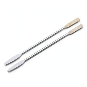 2 PCS Stainless Steel Lab Spatula, Lab Laboratory Mini Double-Ended Spatula, Lab Mini Double Ended Spatula, Micro Spatula, Semi-Micro Shovel Tapered Arrow End Flat Ends-0