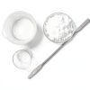 2 PCS Stainless Steel Lab Spatula, Lab Laboratory Mini Double-Ended Spatula, Lab Mini Double Ended Spatula, Micro Spatula, Semi-Micro Shovel Tapered Arrow End Flat Ends-3