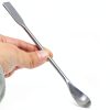 A2Z-SQSP4-7 Stainless Steel Double Ended Micro Lab Spatula Sampler, Square & Flat Spoon End, 7" Length, 4/Pack-4