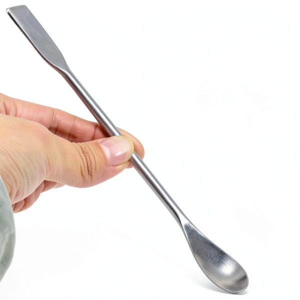 A2Z-SQSP4-7 Stainless Steel Double Ended Micro Lab Spatula Sampler, Square & Flat Spoon End, 7" Length, 4/Pack-4