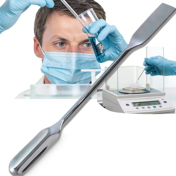 Stainless Steel Double Ended Micro Lab Scoop Spoon A2ZSCILAB 6"-2
