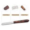 Lab Spatula Wood Handle HIGH TECH 4" Polished Stainless Steel Blade-4