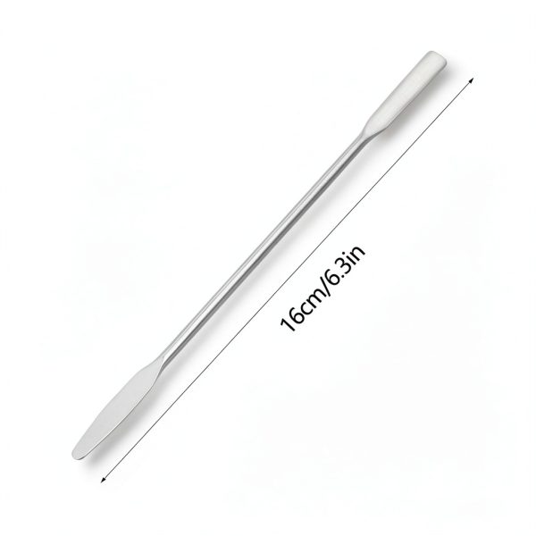 2 PCS Stainless Steel Lab Spatula, Lab Laboratory Mini Double-Ended Spatula, Lab Mini Double Ended Spatula, Micro Spatula, Semi-Micro Shovel Tapered Arrow End Flat Ends-1