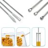 Stainless Steel Lab Spatula Set Punhung Double Ended Micro Scoop-3