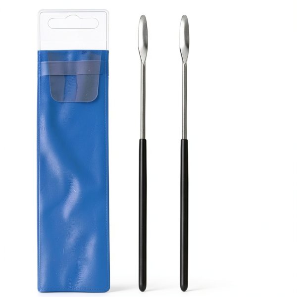 Lab Spatula AOZITA 2 Pack Micro Spoon Nickel Stainless Steel Blade D3-5