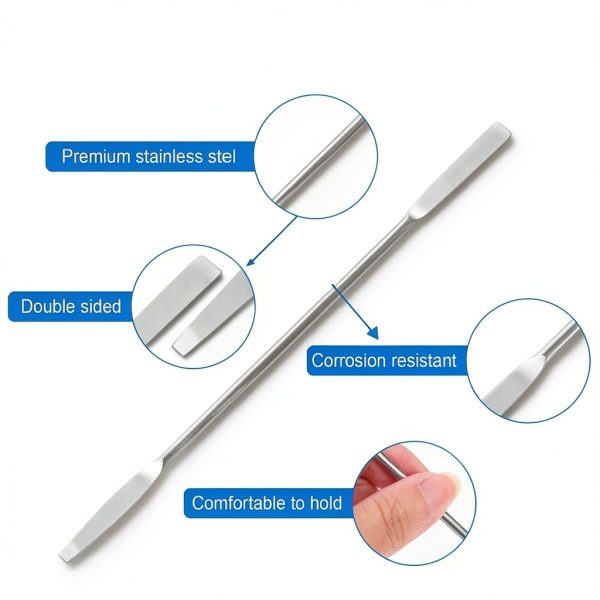 Laboratory Double-Ended Spatula by Zyghjort 3 Pack Stainless Steel-3