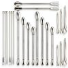 Stainless Steel Lab Spatula Set Punhung Double Ended Micro Scoop-0