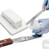 Lab Spatula Wood Handle HIGH TECH 4" Polished Stainless Steel Blade-6