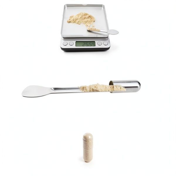 Capsule Filling Machine Kit Stainless Steel Micro Lab Scoop 4pcs-6