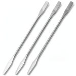 Stainless Steel Lab Spatula Sorcristy 3PCS Double Ended 5.9in Silver-0