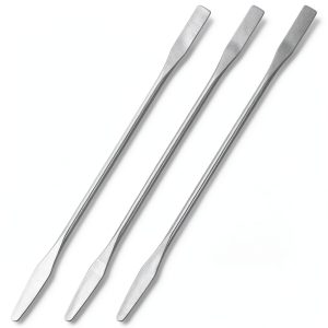 Stainless Steel Lab Spatula Sorcristy 3PCS Double Ended 5.9in Silver-0