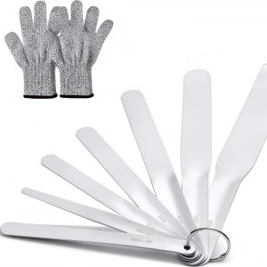 Multi-Purpose Caulking Tool Kit 958-G01 Generic Steel Spatula Set Gray-0