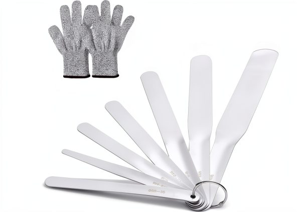 Multi-Purpose Caulking Tool Kit 958-G01 Generic Steel Spatula Set Gray-0