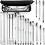 Stainless Steel Micro Scoop Set 23pcs by Artcome Lab Spatula-0