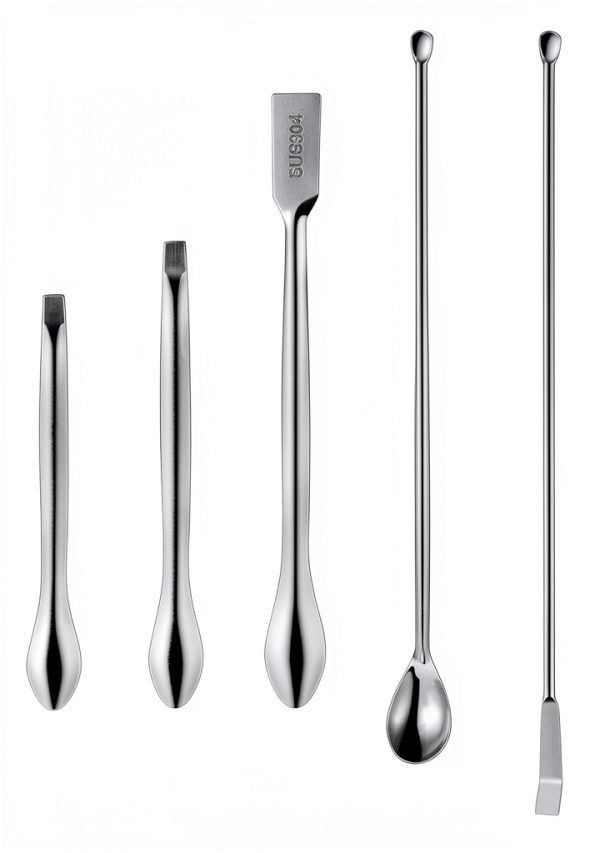 Stainless Steel Lab Spatula 22-Piece Set Mudder Double‑Sided Design-2