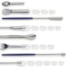 Capsule Filling Machine Kit Stainless Steel Micro Lab Scoop 4pcs-2