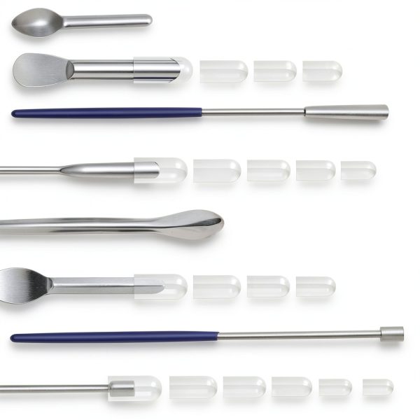 Capsule Filling Machine Kit Stainless Steel Micro Lab Scoop 4pcs-2