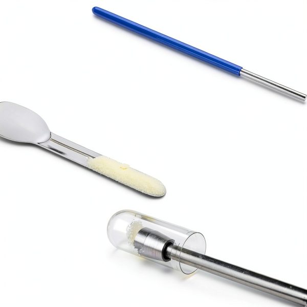 Capsule Filling Machine Kit Stainless Steel Micro Lab Scoop 4pcs-3