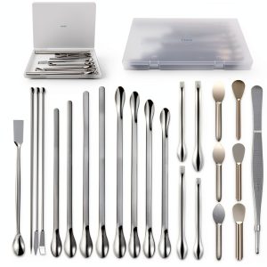 Stainless Steel Lab Spatula 25 Pcs Scoop Set with Tweezers by Foosi-0