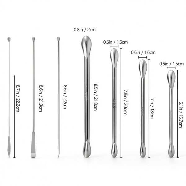 Stainless Steel Micro Scoop Set 23pcs by Artcome Lab Spatula-1