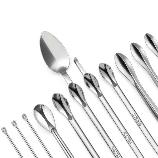 Stainless Steel Micro Scoop Set 23pcs by Artcome Lab Spatula-4