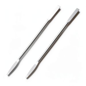 Stainless Steel Lab Spatula 2PCS Double‑Ended Mini 6.2" by MOZEAT LENS-0