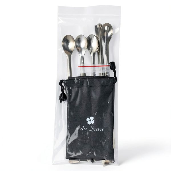Stainless Steel Lab Spatula Set FDIO – Dual‑Head & Micro Scoop 22cm-4