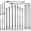 Stainless Steel Lab Spatula 22-Piece Set Mudder Double‑Sided Design-0