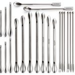 Stainless Steel Lab Spatula 22-Piece Set Mudder Double‑Sided Design-0