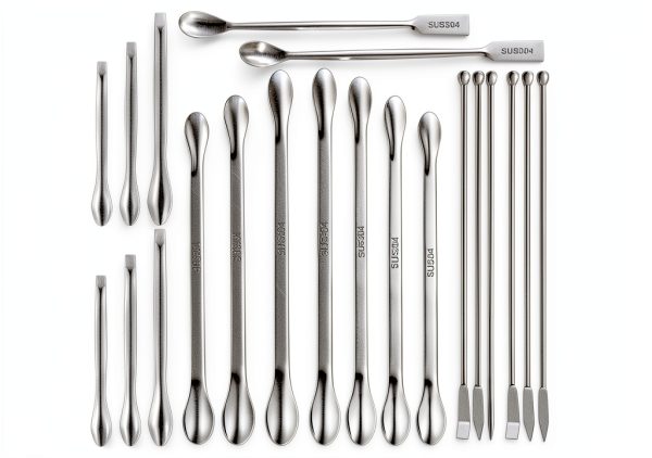 Stainless Steel Lab Spatula 22-Piece Set Mudder Double‑Sided Design-0