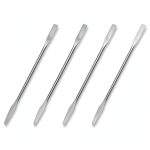 Stainless Steel Lab Spatula 4PCS Double Ended Mini Set QidaiaLuck 6in-0