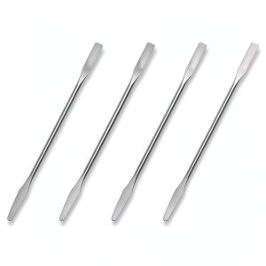 Stainless Steel Lab Spatula 4PCS Double Ended Mini Set QidaiaLuck 6in-0