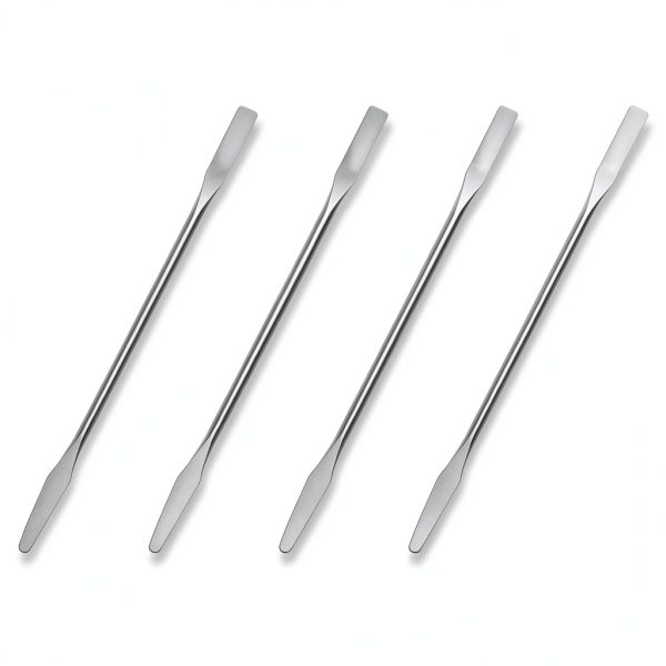 Stainless Steel Lab Spatula 4PCS Double Ended Mini Set QidaiaLuck 6in-0