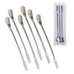 Stainless Steel Lab Spatula Labwares 9in Flat Square Spoon Ends-0